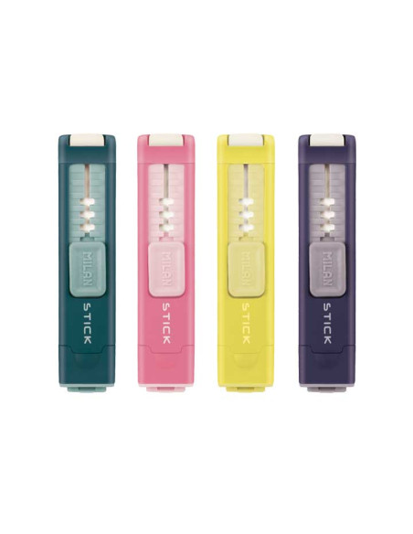 MILAN AFILABORRA STICK COLORES SURTIDOS PASTEL CAJA EXPOSITORA 16 UD