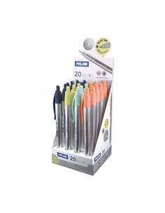 EXPOSITOR 20 BOLÍGRAFOS MILAN P1 SILVER