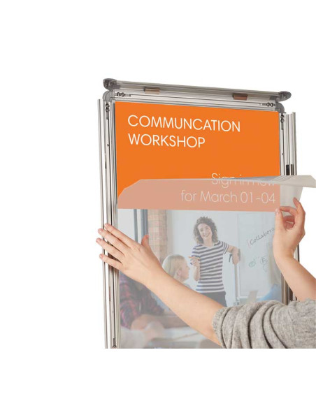 VITRINA PORTAPOSTER NOBO CLIPDOWN 65x476cm