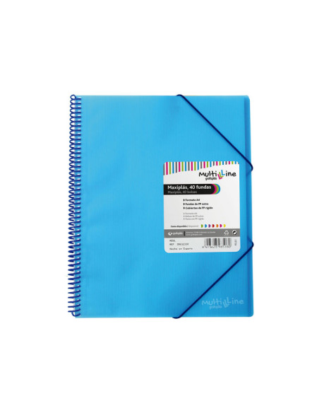 CARPETA GRAFOPLÁS CON 40 FUNDAS MAXIPLÁS PP MULTILINE