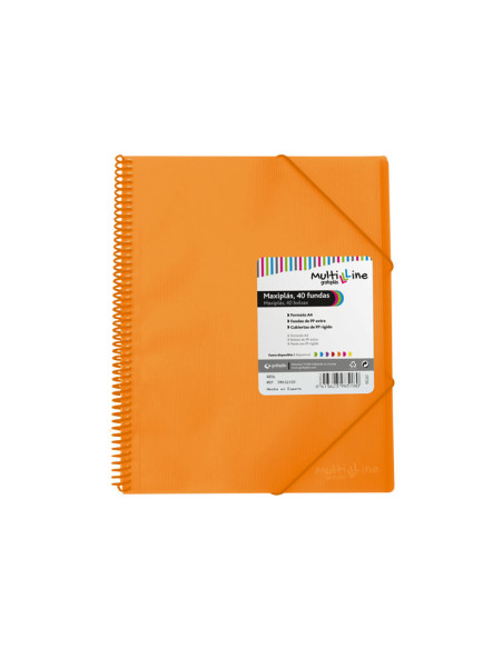 CARPETA GRAFOPLÁS CON 40 FUNDAS MAXIPLÁS PP MULTILINE
