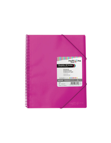 CARPETA GRAFOPLÁS CON 40 FUNDAS MAXIPLÁS PP MULTILINE