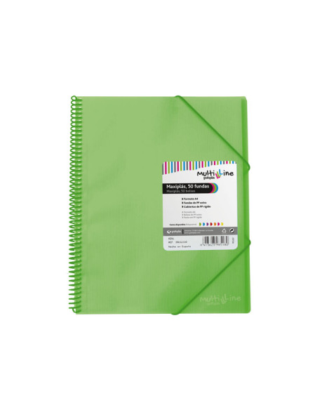 CARPETA GRAFOPLÁS CON 50 FUNDAS MAXIPLÁS PP MULTILINE