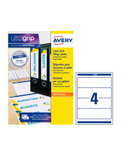 PACK 25h ETIQUETAS AVERY PARA ARCHIVADOR 61x192mm