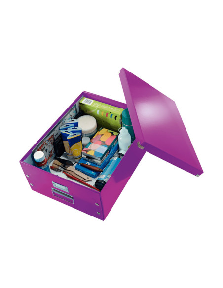CAJA PARA ALMACENAMIENTO LEITZ CLICK&STORE GRANDE 369x200x484 mm VIOLETA