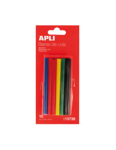 BLÍSTER 12 BARRAS COLA APLI GLITTER