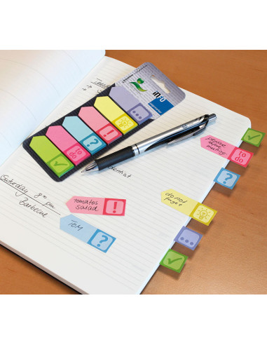 MARCADOR DE PÁGINA INFO NOTES CON SÍMBOLOS