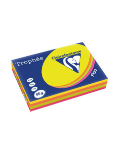 PAQUETE 500h PAPEL TROPHÉE CLAIREFONTAINE A3 FLUORESCENTE SURTIDO