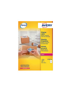 CAJA 100h ETIQUETAS AVERY ULTRAGRIP  PARA ENVÍOS 991 x 139mm