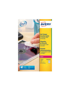 CAJA 20h ETIQUETAS AVERY ANTI-FRAUDE 635 x 296mm