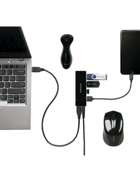CARGADOR Y HUB USB 30 KENSINGTON DE CUATRO PUERTOS