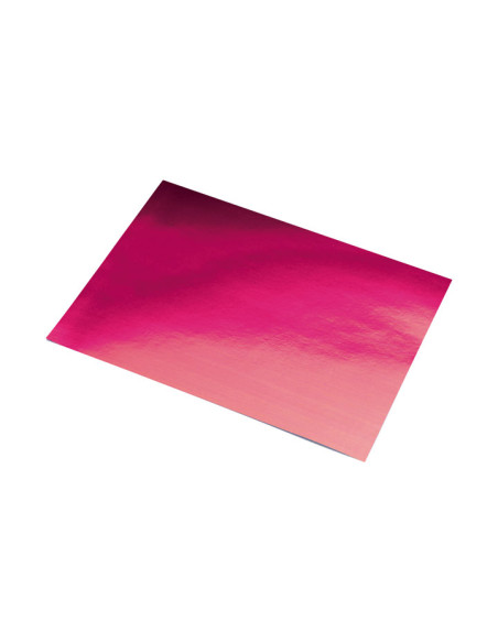 CARTULINA METALIZADA 50x65 cm SADIPAL 225g FUCSIA PAQUETE de 10