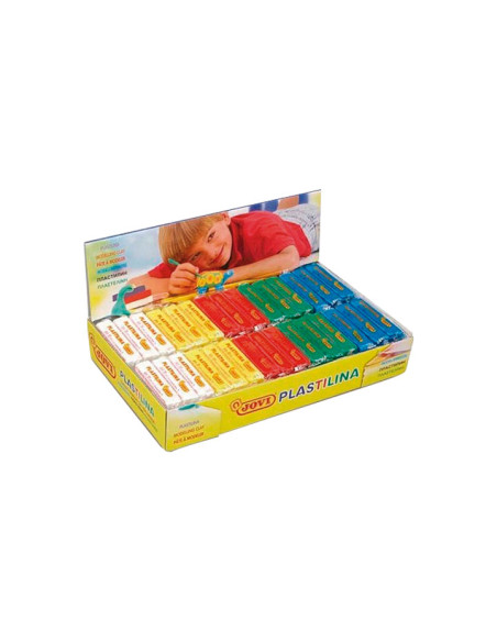 ESTUCHE 30 PASTILLAS PLASTILINA JOVI 50gr 5 COLORES BÁSICOS