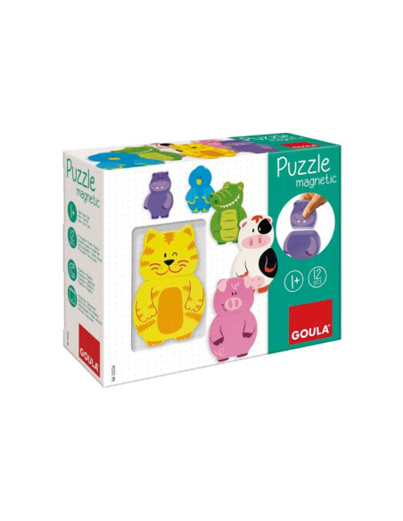 PUZLE GOULA MAGNETICO INTERCAMBIABLE 12 PIEZAS 1 AÑO