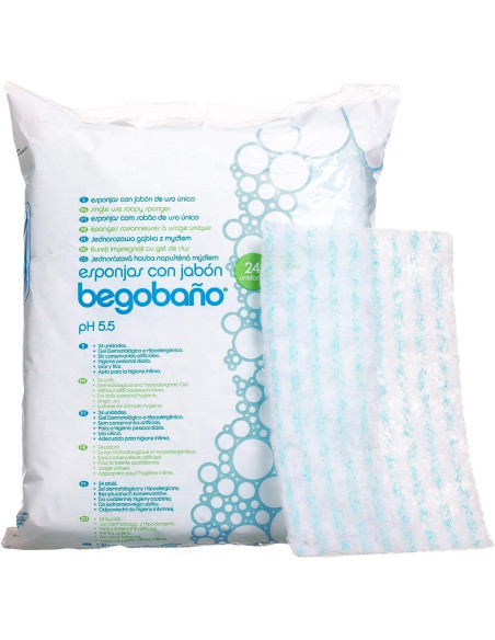 PAQUETE 24 ESPONJAS JABONOSAS BEGOBAÑO