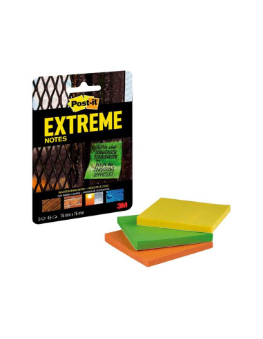 PACK 3 BLOCS NOTAS REPOSICIONABLES POST-IT EXTREME 76x76mm