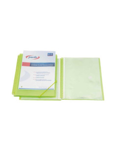 CARPETA DE ESPIRAL PARDO 30 FUNDAS CON GOMAS