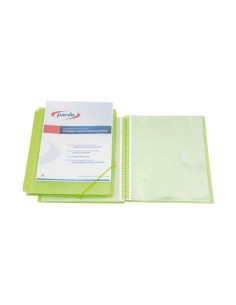 CARPETA DE ESPIRAL PARDO 50 FUNDAS CON GOMAS