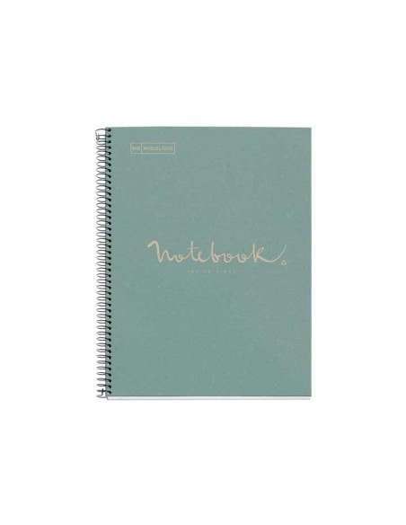CUADERNO MIQUEL RIUS NOTEBOOK 1 ESPIRAL ECO EMOTIONS 80h A4 5x5