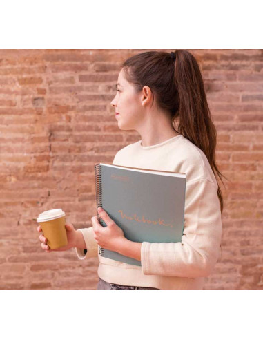 CUADERNO MIQUEL RIUS NOTEBOOK 1 ESPIRAL ECO EMOTIONS 80h A4 5x5