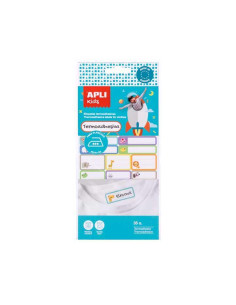 BLÍSTER 35 ETIQUETAS TEXTILES APLI KIDS TERMOADHESIVAS