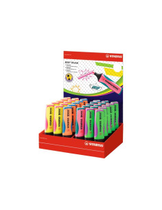 EXPOSITOR SOBREMESA 30 MARCADORES FLUORESCENTES STABILO BOSS SPLASH