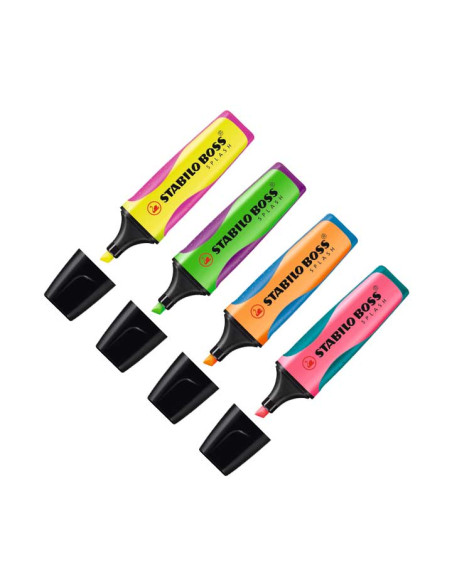 EXPOSITOR SOBREMESA 30 MARCADORES FLUORESCENTES STABILO BOSS SPLASH