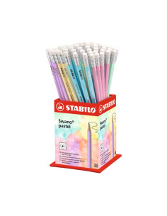 LAPIZ de GRAFITO STABILO 908 SWANO PASTEL - HB SURTIDO EXPOSITOR de 72