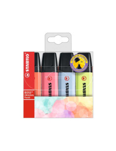 ESTUCHE 4 MARCADORES STABILO BOSS ORIGINAL PASTEL 1