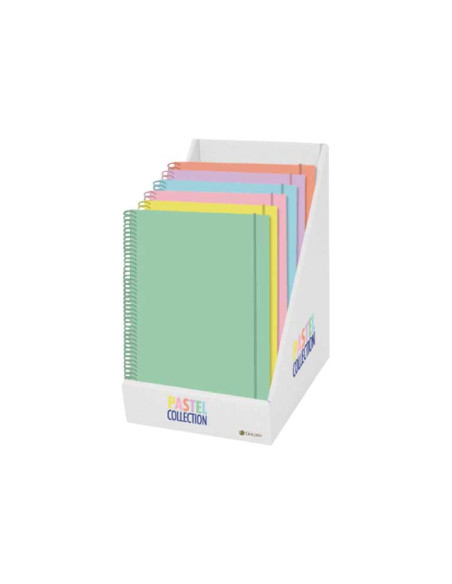 PACK 12 CUADERNOS A4 PASTEL TAPA SOFT FORRADA