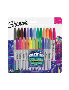 ROTULADOR PERMANENTE SHARPIE FINE BIG PACK COSMIC COLOR CAJA REGALO DE 24