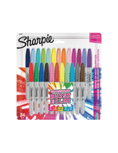 BLÍSTER 24 MARCADORES PERMANENTES SHARPIE FINE COLORES BURST