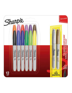 BLÍSTER 122 MARCADORES PERMANENTES SHARPIE FINE COLORES SURTIDO