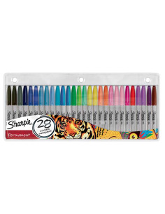 BLÍSTER 28 MARCADORES PERMANENTES SHARPIE FINE COLORES SURTIDO