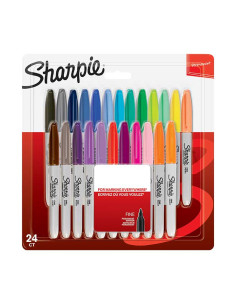 BLÍSTER 24 MARCADORES PERMANENTES SHARPIE FINE COLORES SURTIDO