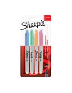 BLÍSTER 4 MARCADORES PERMANENTES SHARPIE FINE COLORES PASTEL