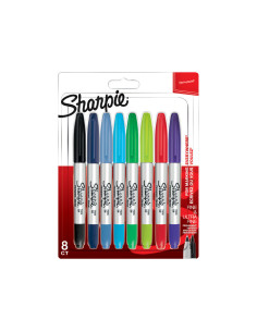 BLÍSTER 8 MARCADORES PERMANENTES SHARPIE TWIST TIP 2 EN 1
