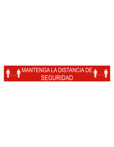 VINILO ADHESIVO PARA SUELO MANTENGA LA DISTANCIA DE SEGURIDAD CASTELLANO
