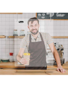 MAMPARA PROTECTORA ROCADA CON FIJACIÓN AL TECHO 150x100cm 2