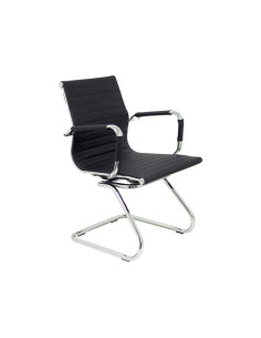 PIQUERAS Y CRESPO MODELO MADROÑO SILLON PATIN ASIENTO Y RESPALDO EN SEMIPIEL COLOR NEGRO