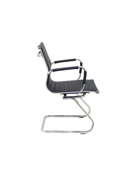 PIQUERAS Y CRESPO MODELO MADROÑO SILLON PATIN ASIENTO Y RESPALDO EN SEMIPIEL COLOR NEGRO