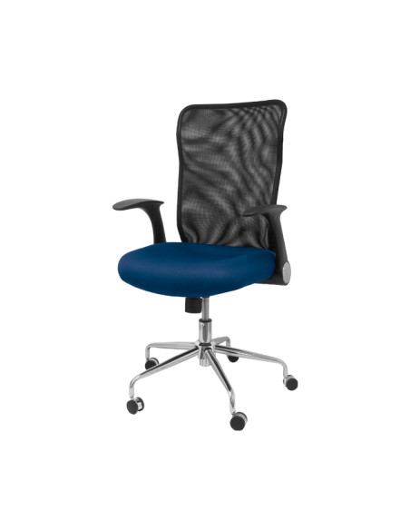 SILLA MINAYA TELA CON BRAZOS MALLA NEGRA