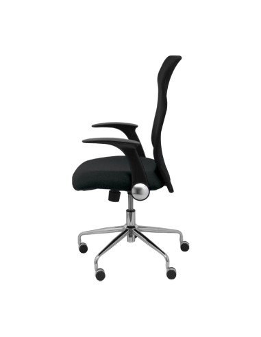 SILLA MINAYA TELA CON BRAZOS MALLA NEGRA