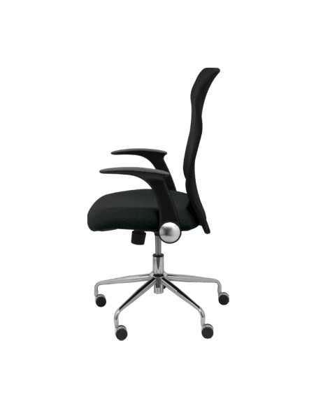 SILLA MINAYA TELA CON BRAZOS MALLA NEGRA