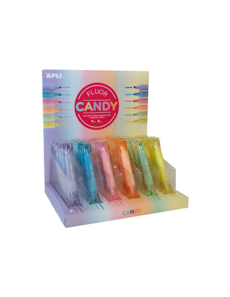 EXPOSITOR 36 u. MARCADORES APLI FLUOR CANDY