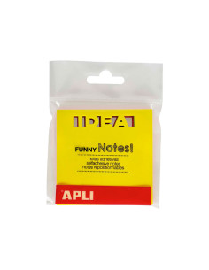 BLOC DE NOTAS ADHESIVAS TROQUELADAS IDEA APLI 75 HOJAS