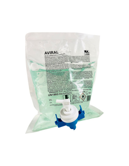 RECAMBIO GEL HIDROALCOHÓLICO 750 ml AVIRAL BAG