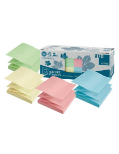 CAJA 12 BLOCS DE NOTAS A-SERIES Z-NOTES 75x75mm COLORES