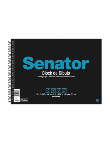 BLOC DE DIBUJO GRAFOPLÁS SENATOR 150gr