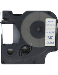 CINTA ROTULAR COMPATIBLE DYMO D1 12 mm x 7m TRANSPARENTE